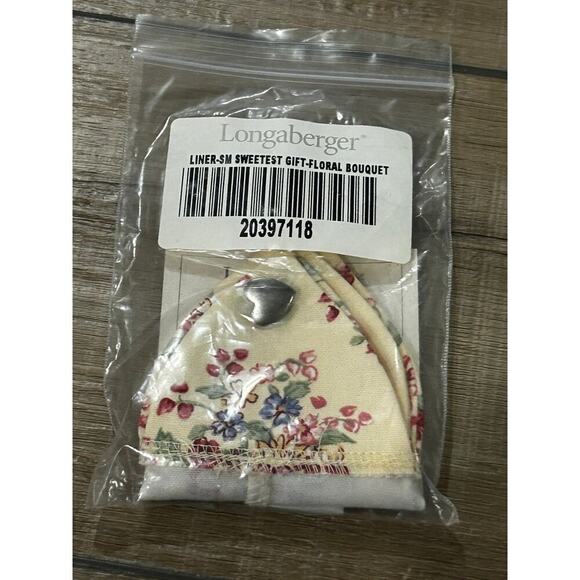 Longaberger Small Sweetheart Sweetest Gift Basket Liner Floral Bouquet Fabric - Picture 1 of 2